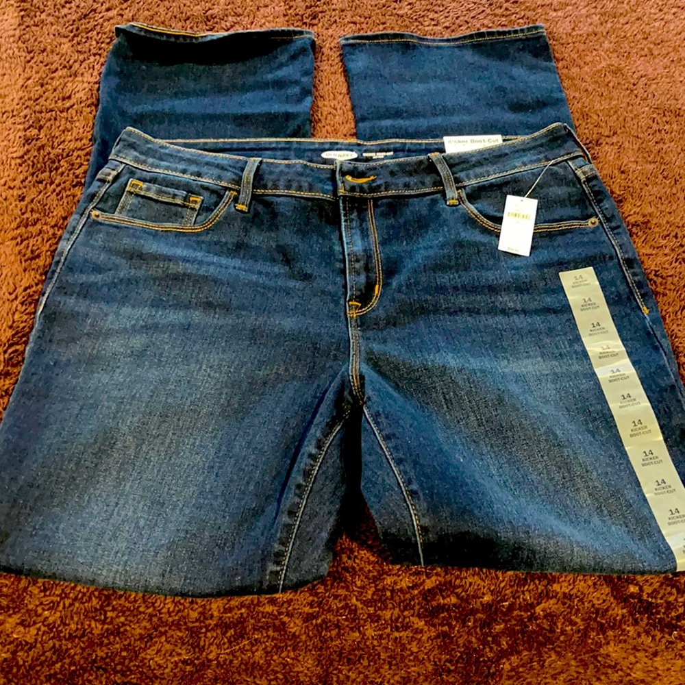 Nwt old navy kicker boot cut jeans size 14